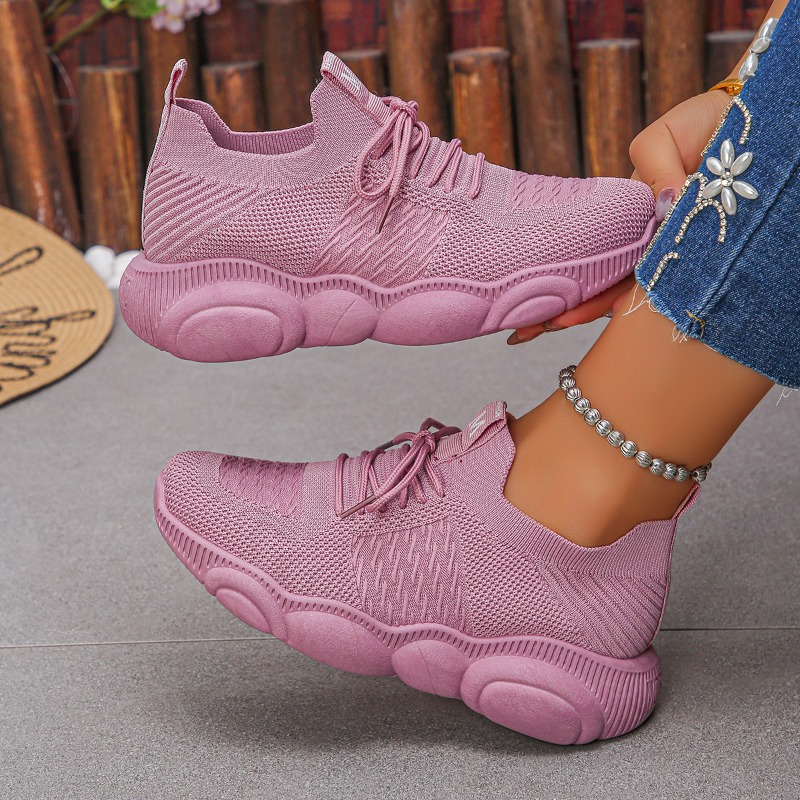 Sneakers da Donna Nuove Mocass - Knit Fabric Lace Up Sneakers recensione e prezzo
