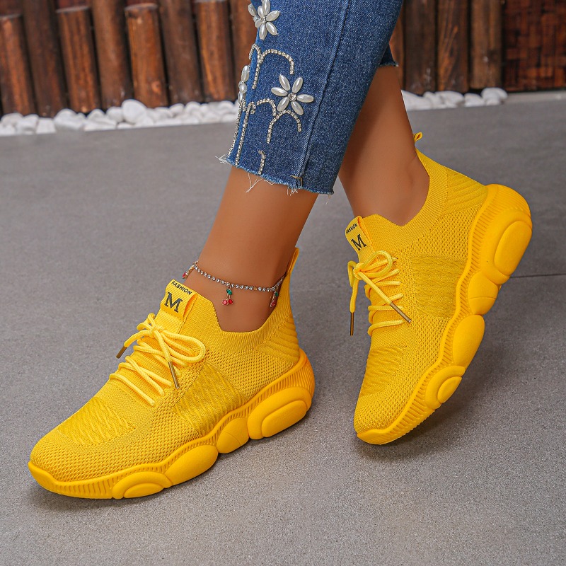 Sneakers da Donna Nuove Mocass - Knit Fabric Lace Up Sneakers recensione e prezzo